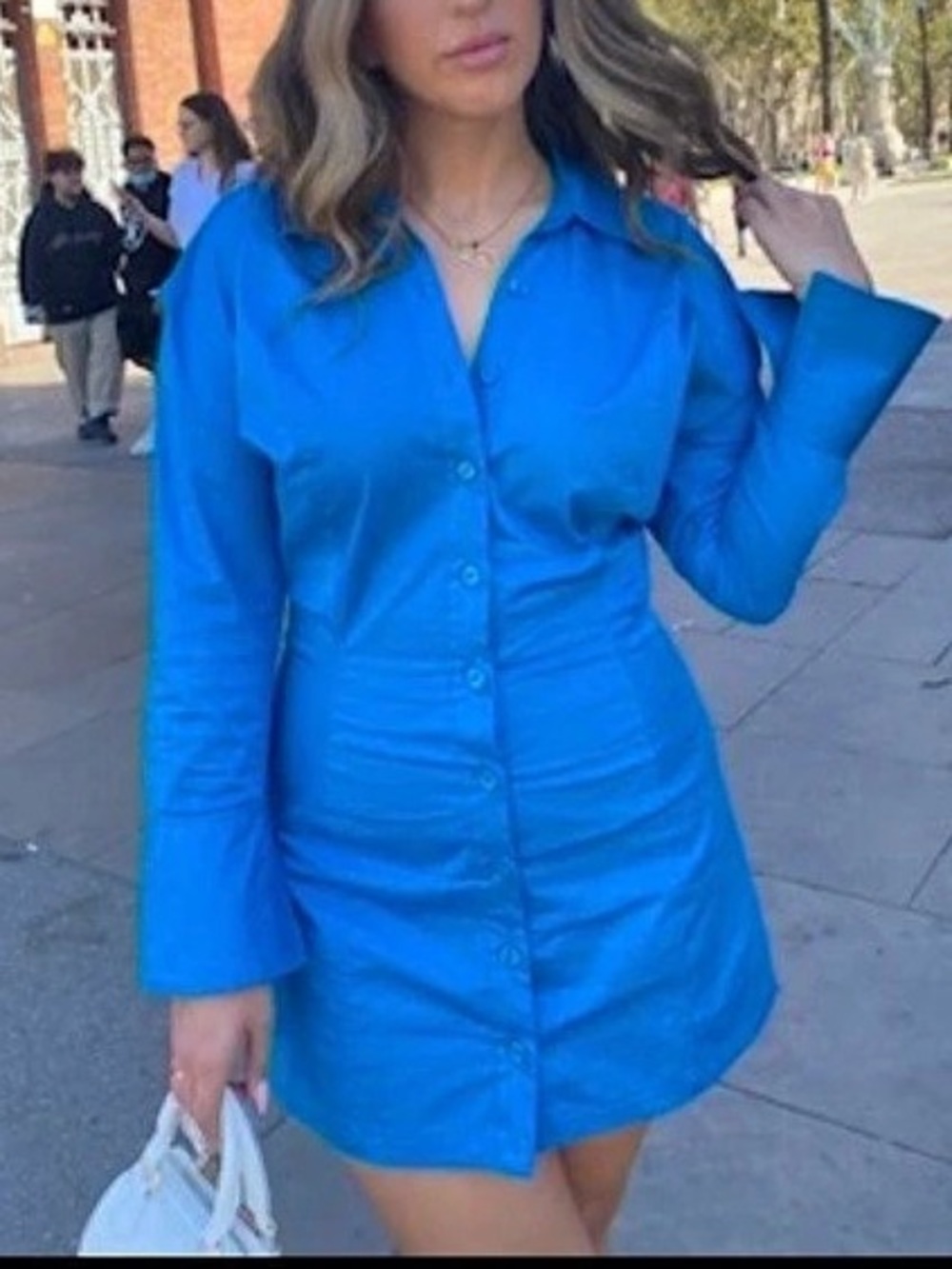 Blue Mini shirt Dress worn once